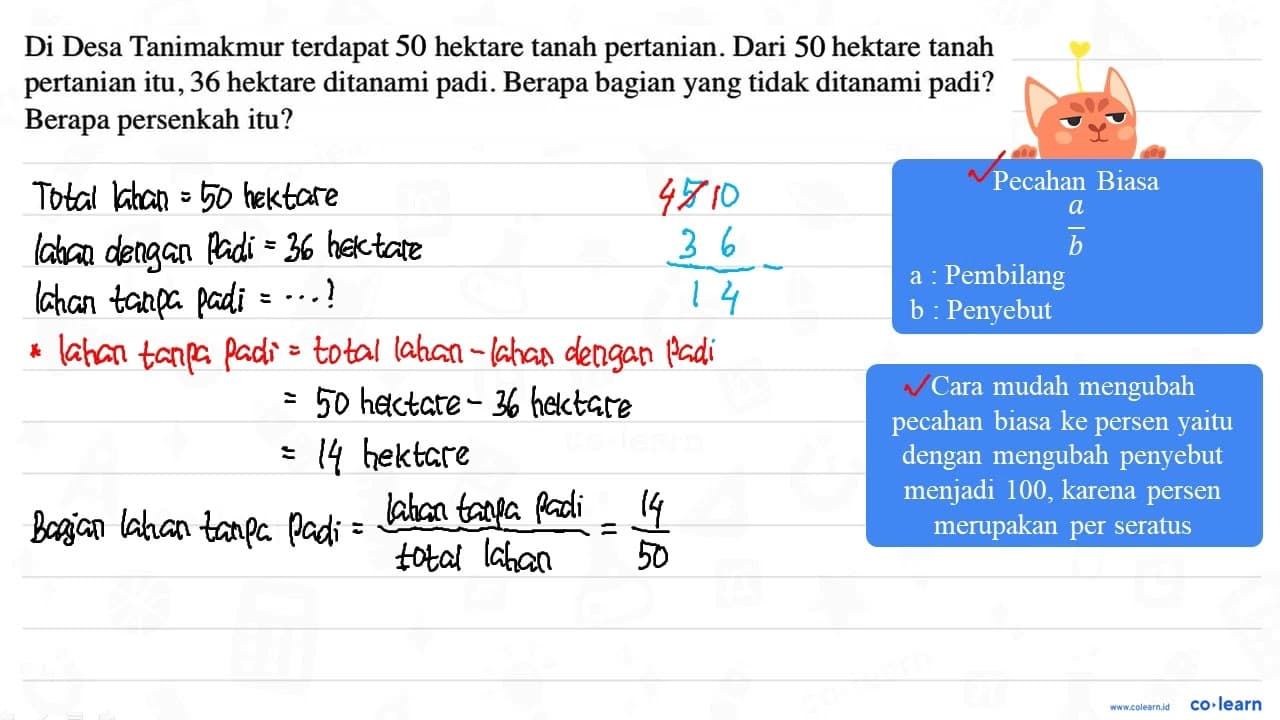 Di Desa Tanimakmur terdapat 60 hektare tanah pertanian.