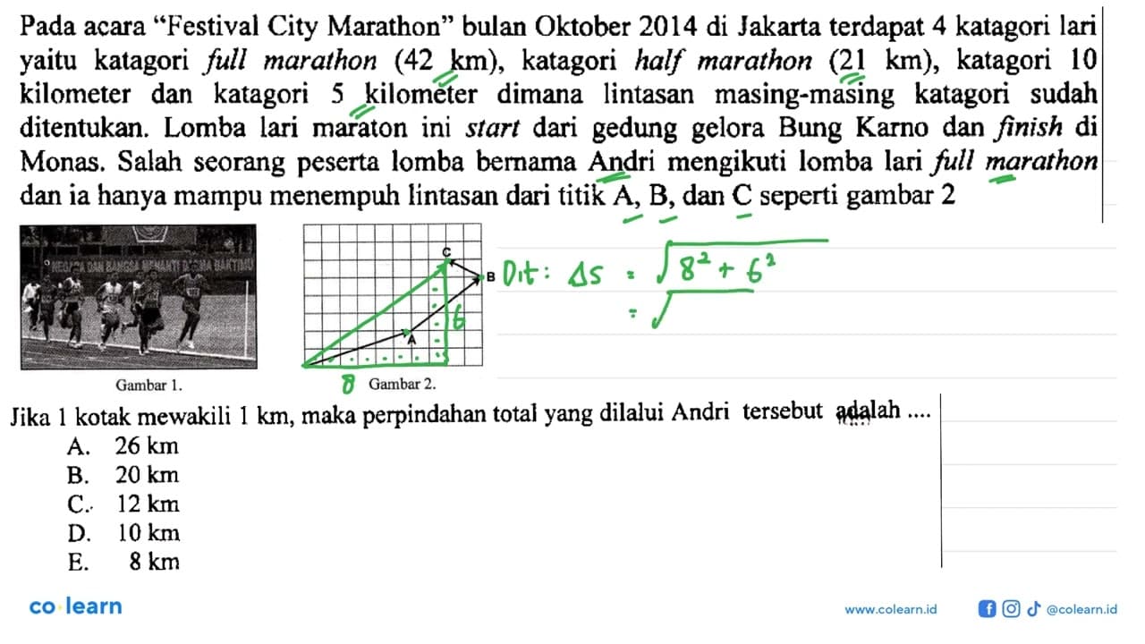 Pada acara 'Festival City Marathon' bulan Oktober 2014 di