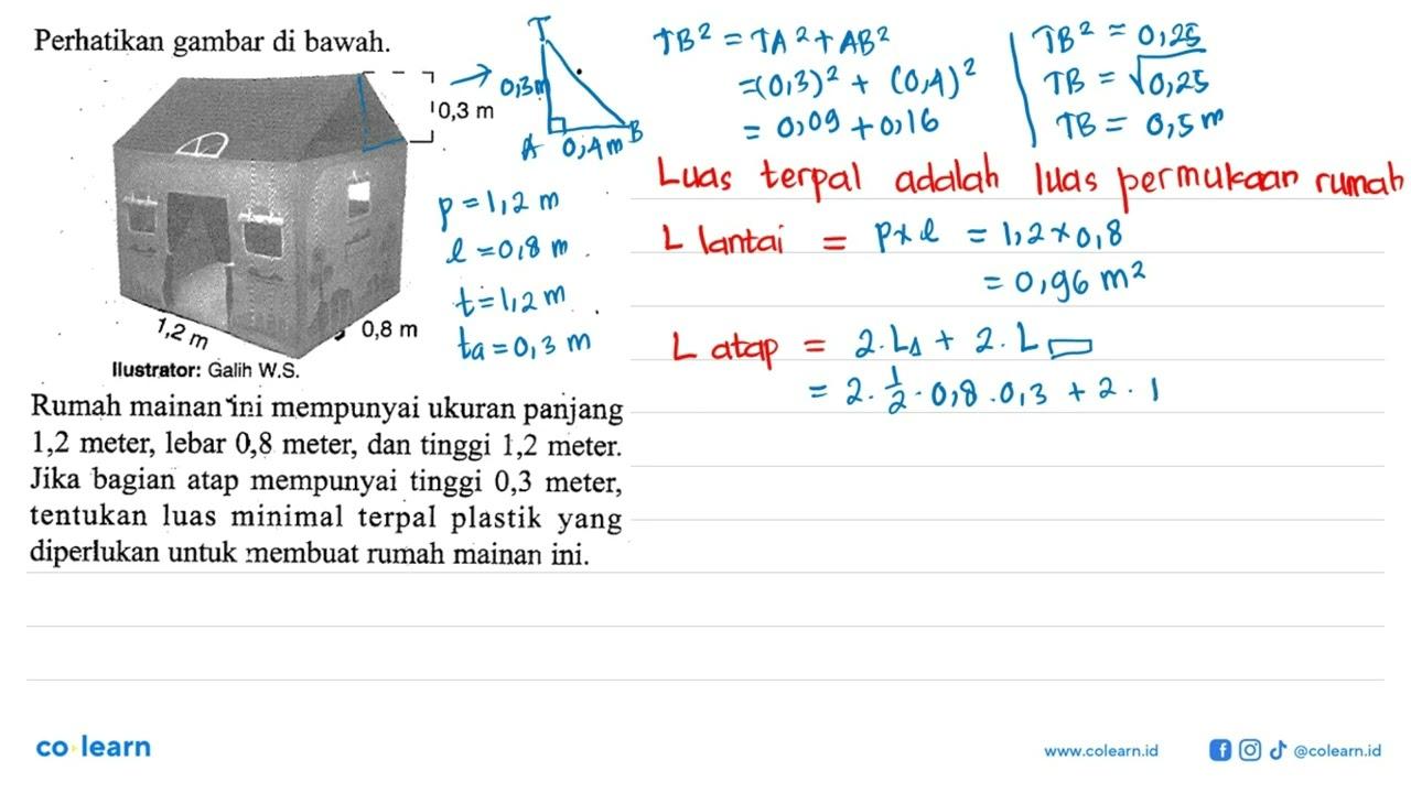 Perhatikan gambar di bawah. 0,3 m 0,8 m 1,2 m llustrator: