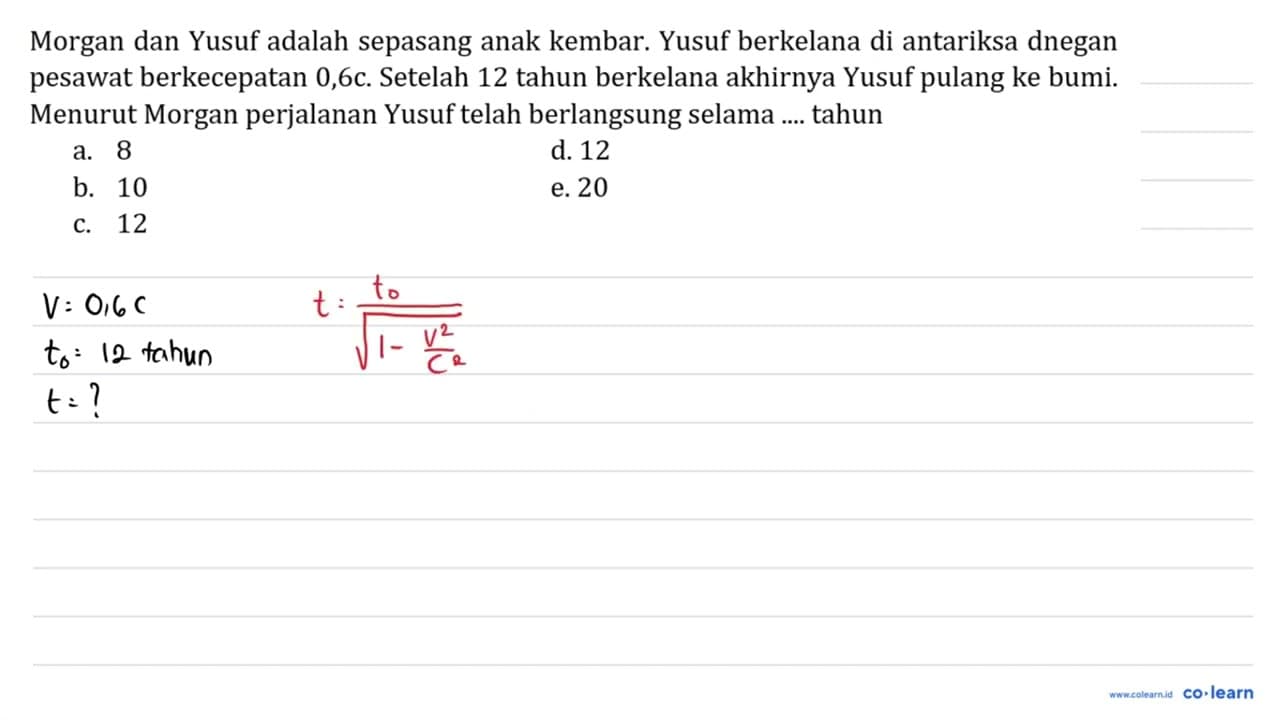 Morgan dan Yusuf adalah sepasang anak kembar. Yusuf