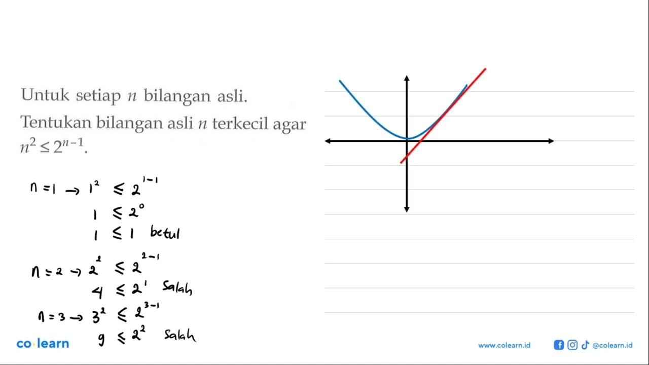 Untuk setiap n bilangan asli. Tentukan bilangan asli n