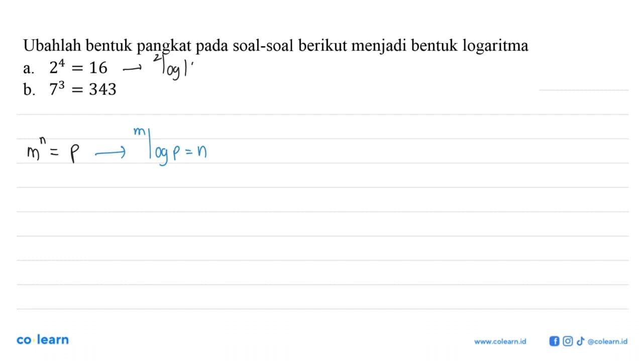 Ubahlah bentuk pangkat pada soal-soal berikut menjadi