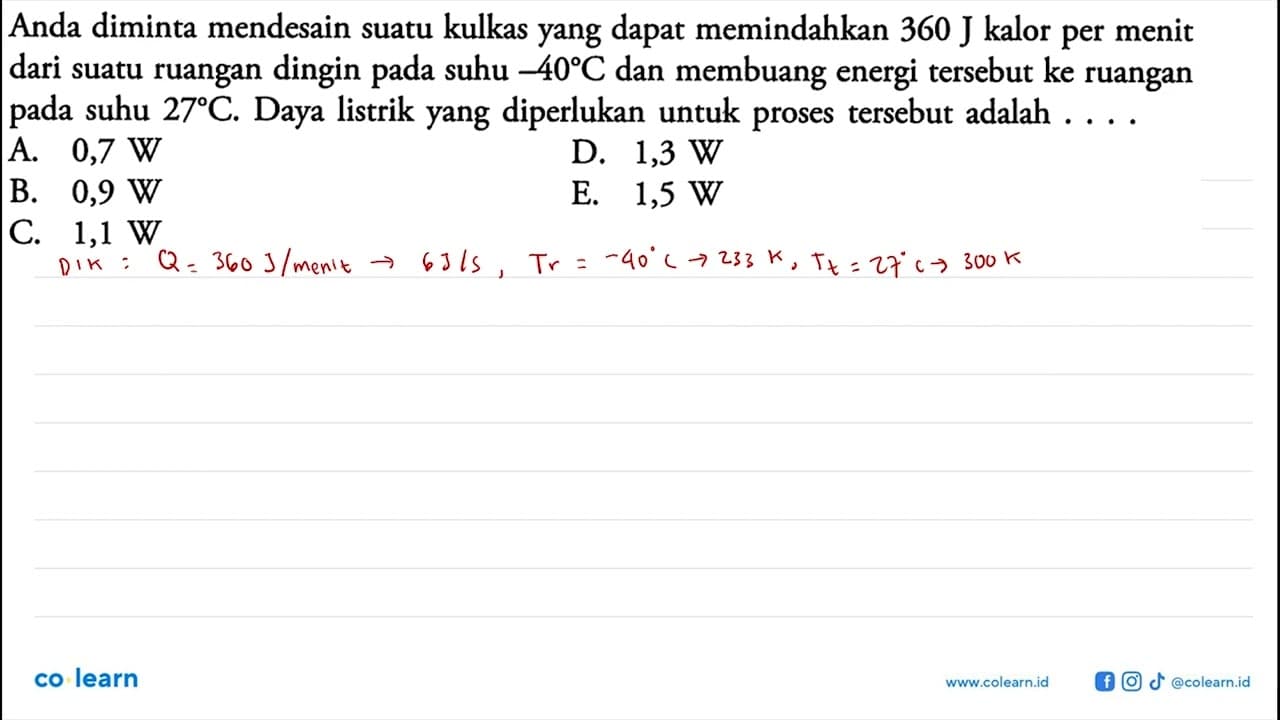 Anda diminta mendesain suatu kulkas yang dapat memindahkan