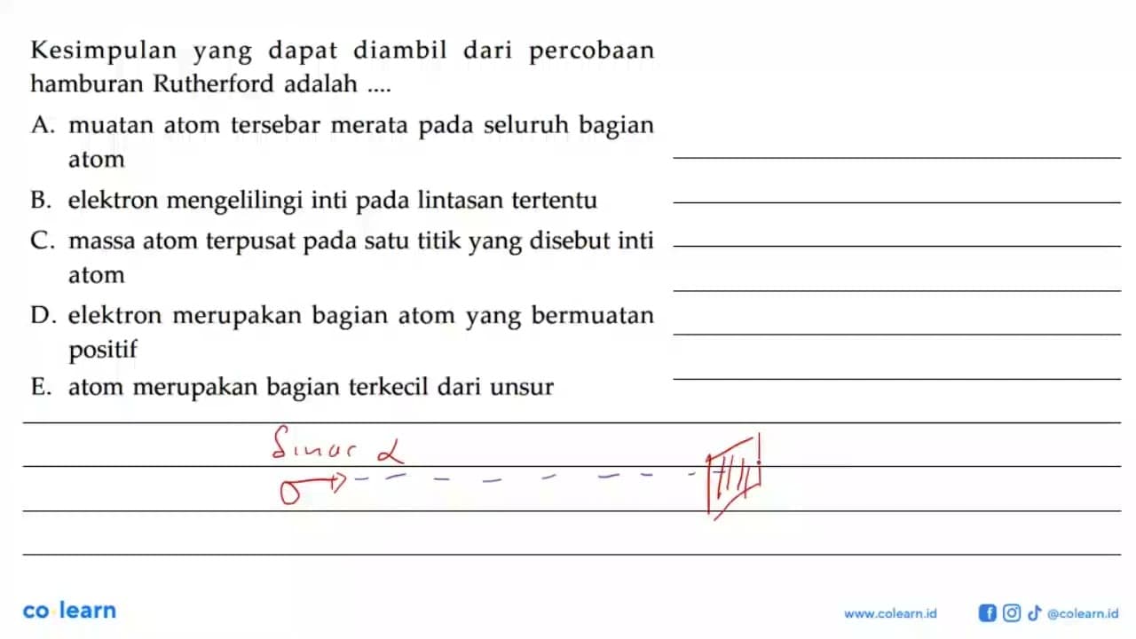 Kesimpulan yang dapat diambil dari percobaan hamburan