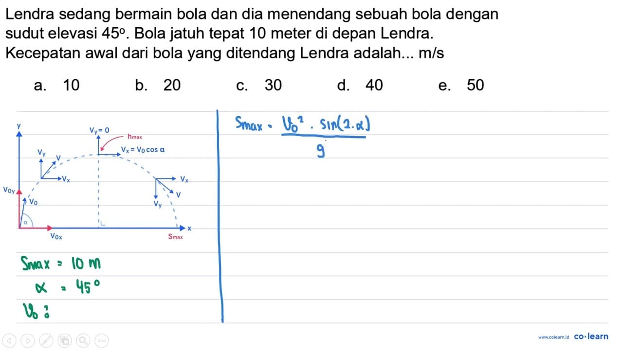 Lendra sedang bermain bola dan dia menendang sebuah bola