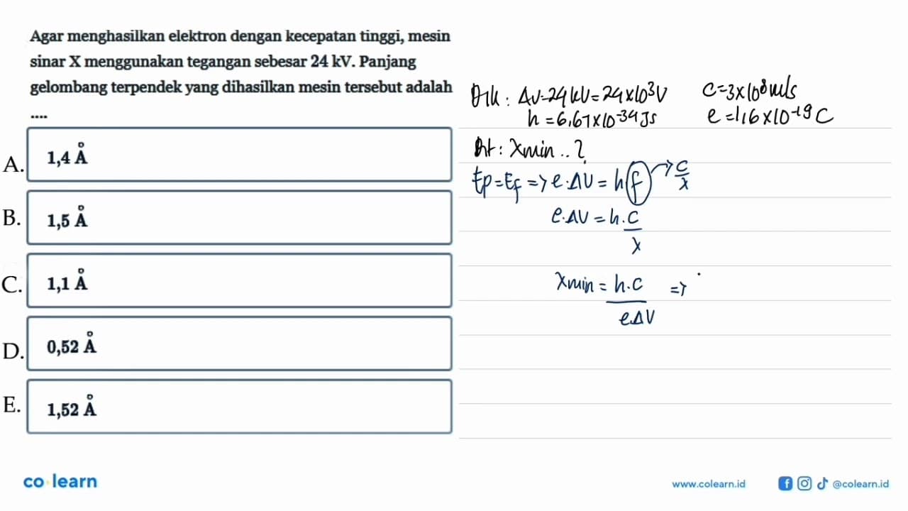 Agar menghasilkan elektron dengan kecepatan tinggi, mesin