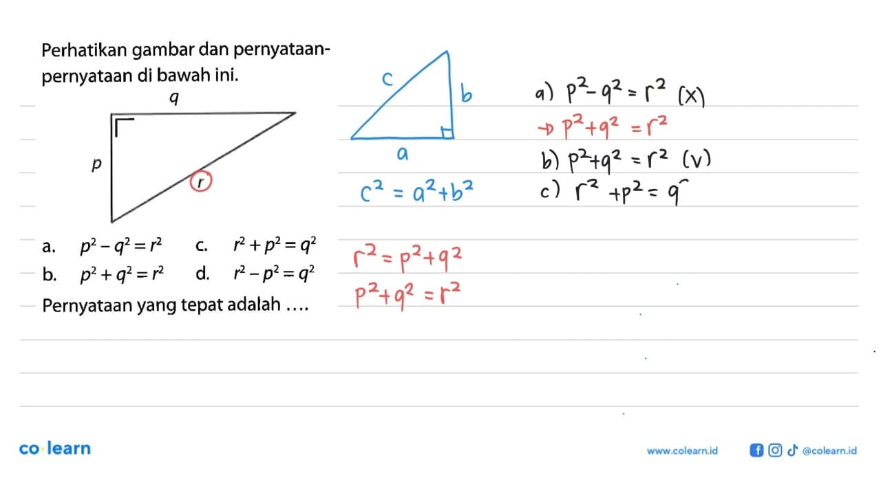 Perhatikan gambar dan pernyataan-pernyataan di bawah ini. q