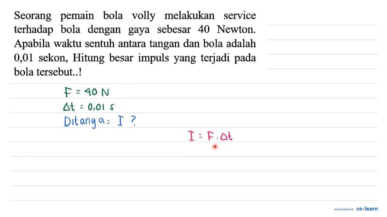 Seorang pemain bola volly melakukan service terhadap bola