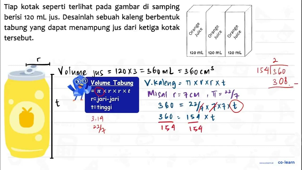 Tiap kotak seperti terlihat pada gambar di samping berisi