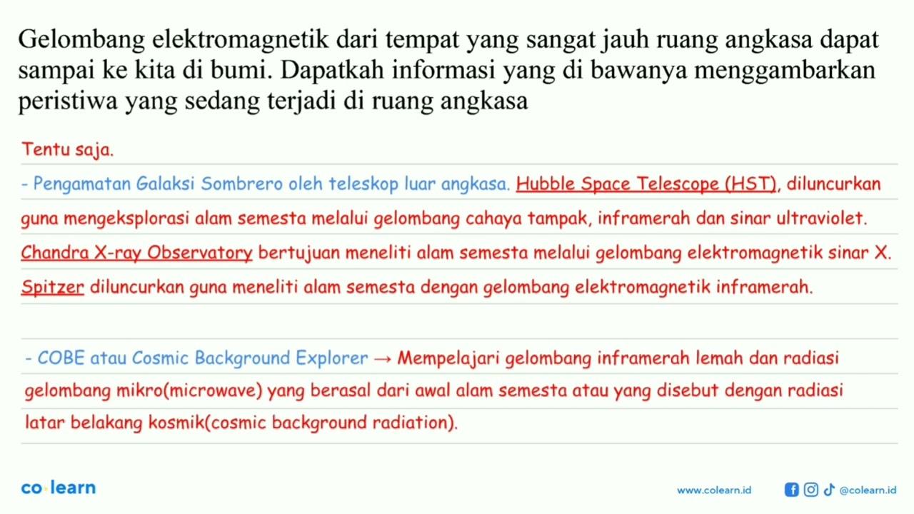 Gelombang elektromagnetik dari tempat yang sangat jauh