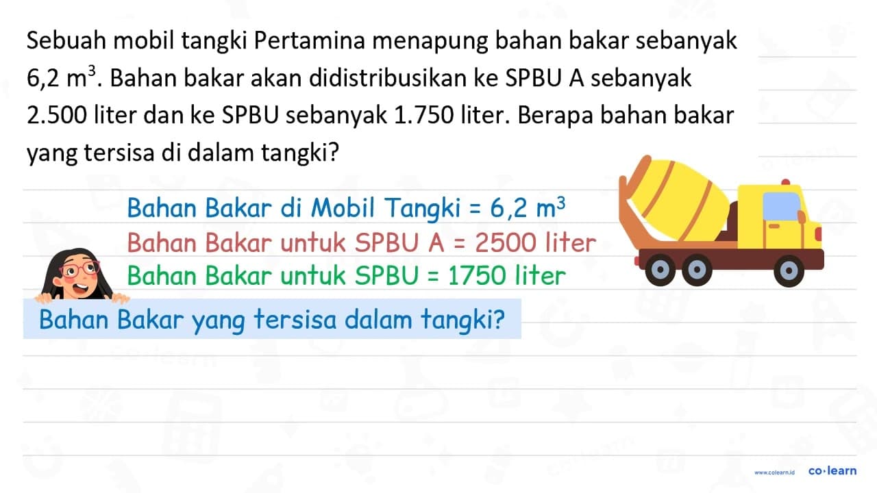 Sebuah mobil tangki Pertamina menapung bahan bakar sebanyak