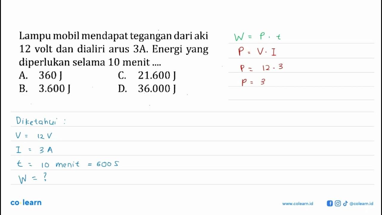 Lampu mobil mendapat tegangan dari aki 12 volt dan dialiri