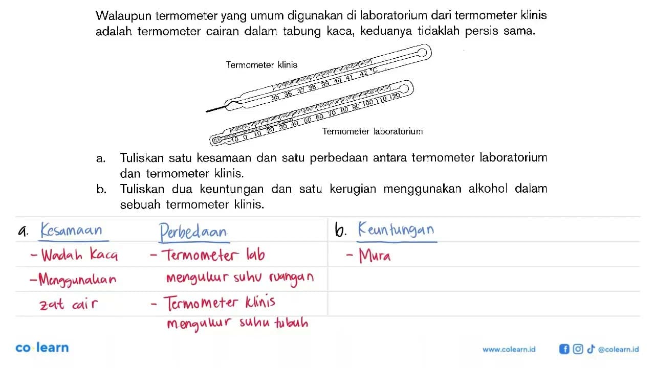 Walaupun termometer yang umum digunakan di laboratorium