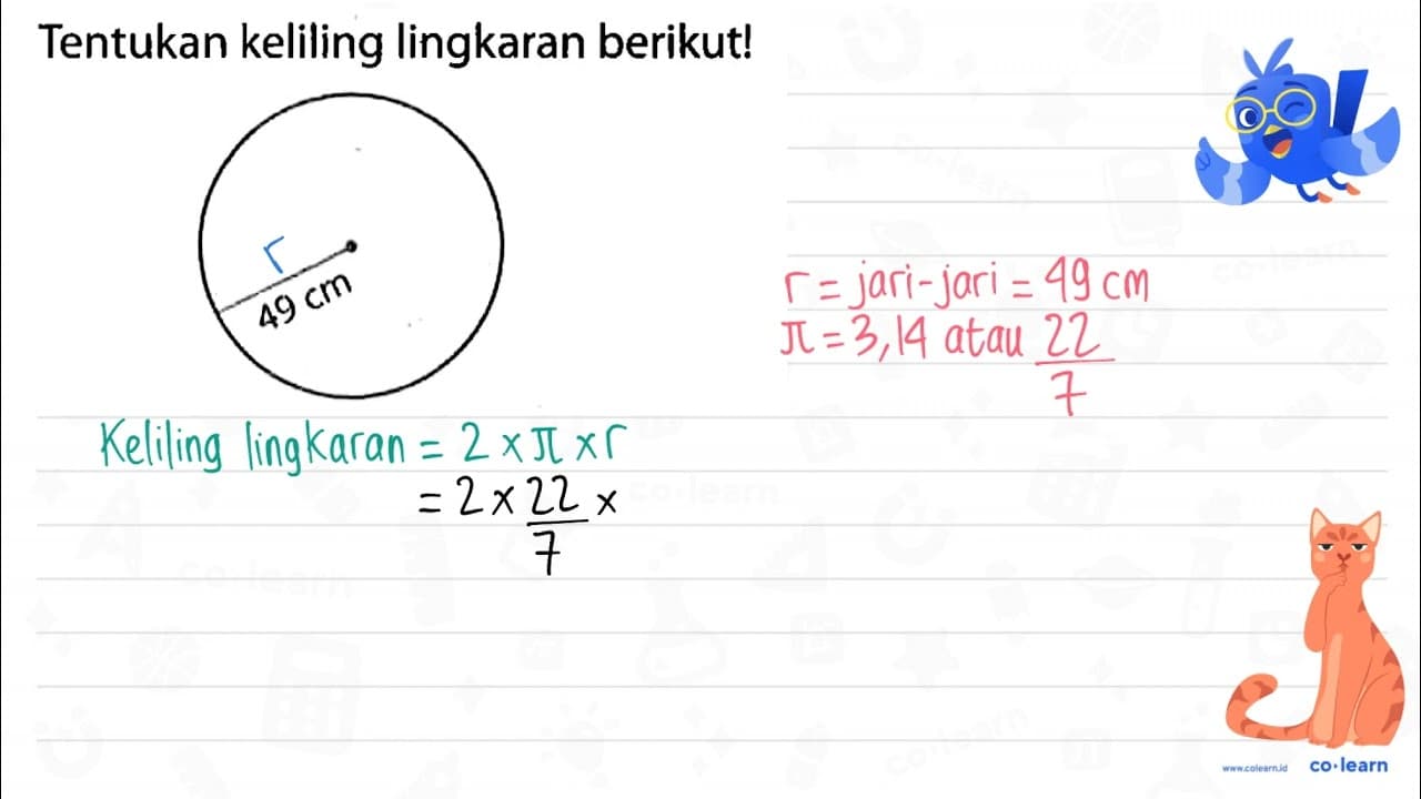 Tentukan keliling lingkaran berikut!