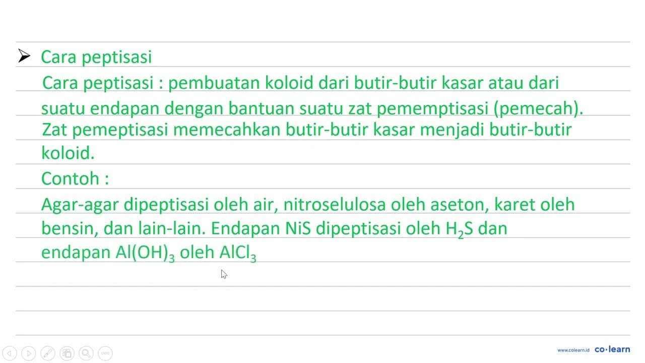 Perhatikan beberapa proses pembuatan koloid berikut!1) H2S