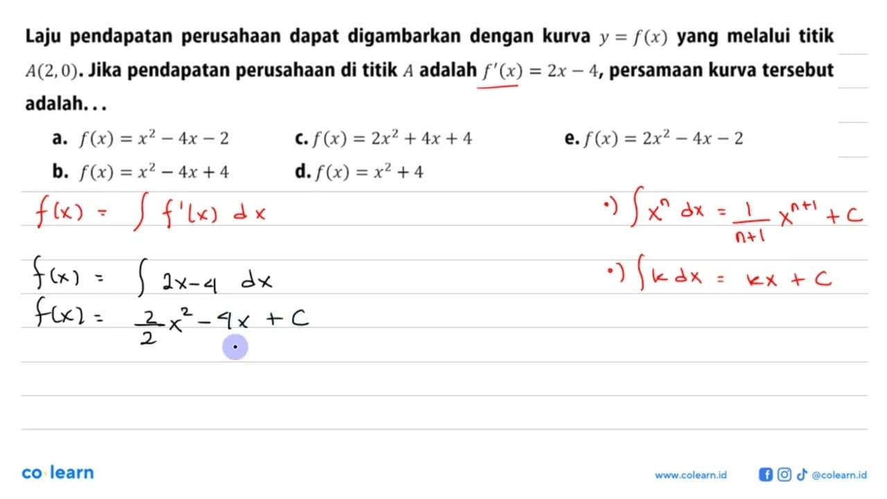 Laju pendapatan perusahaan dapat digambarkan dengan kurva