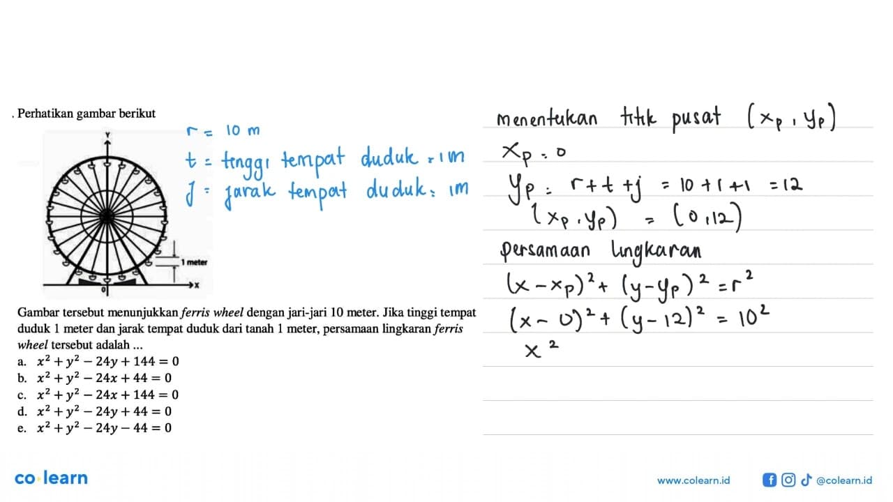 Perhatikan gambar berikut Y O X 1 meter Gambar tersebut