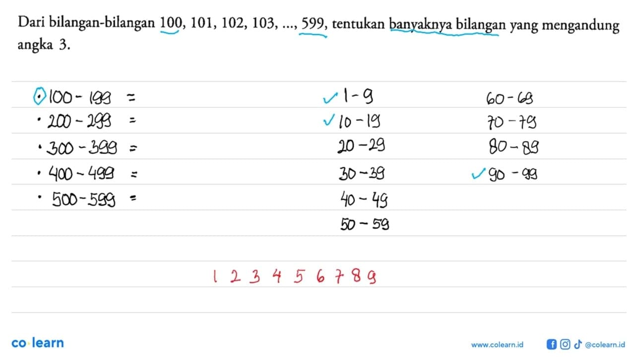 Dari bilangan-bilangan 100, 101, 102, 103, ..., 599,