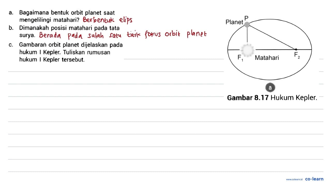 Gambar 8.11 Resultan percepatan gravitasi. Perhatikan