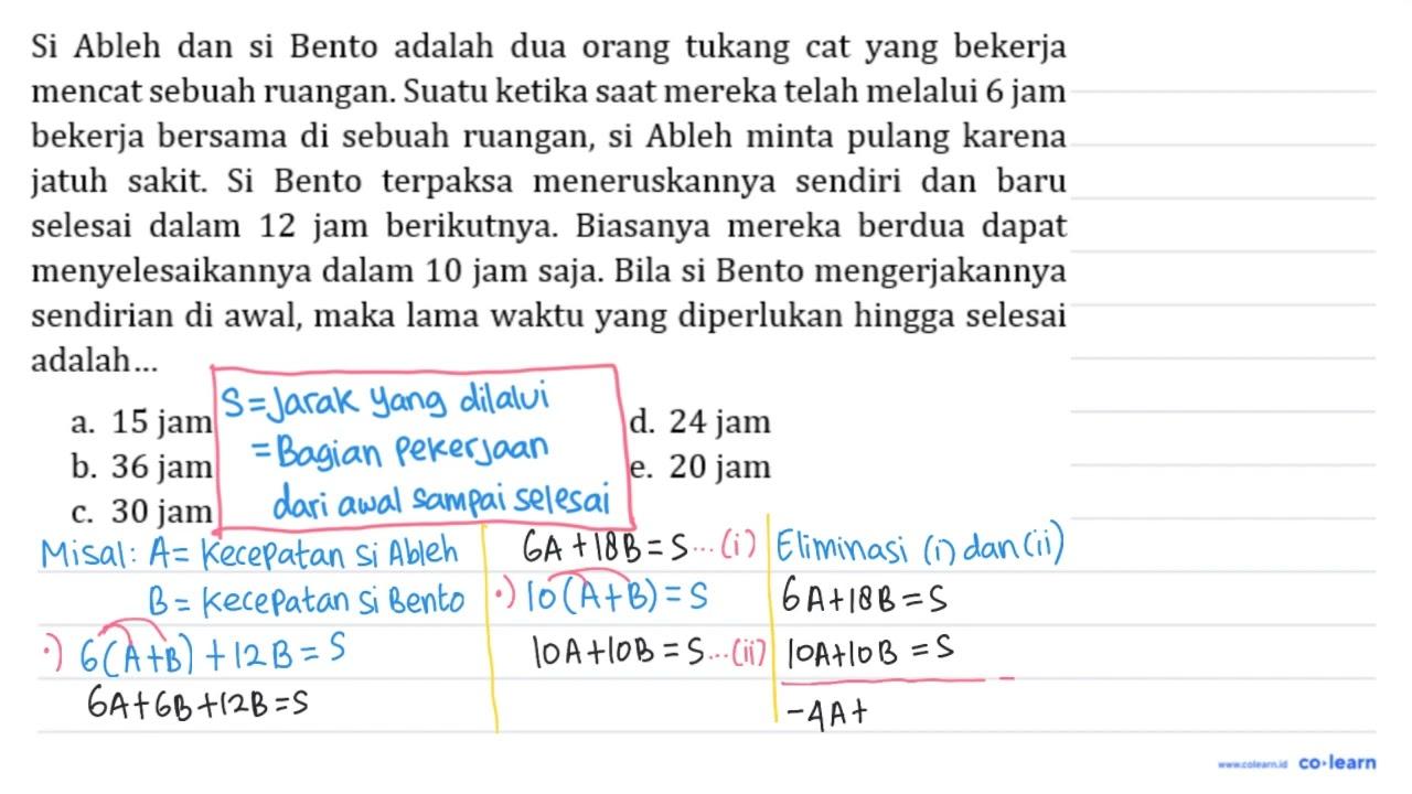 Si Ableh dan si Bento adalah dua orang tukang cat yang