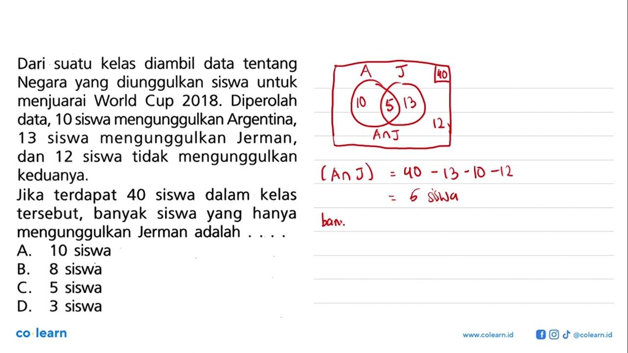 Dari suatu kelas diambil data tentang Negara yang