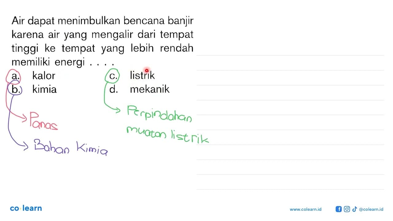 Air dapat menimbulkan bencana banjirkarena air yang