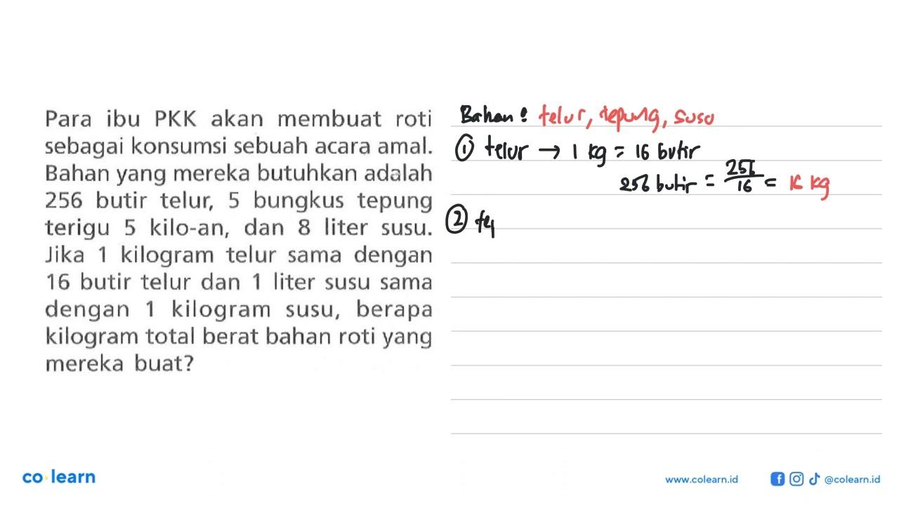 Para ibu PKK akan membuat roti sebagai konsumsi sebuah