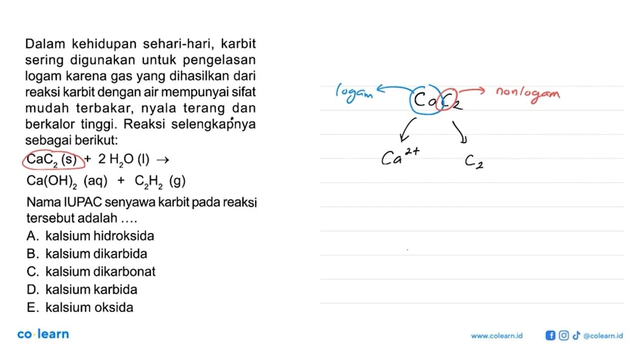 Dalam kehidupan sehari-hari, karbit sering digunakan untuk