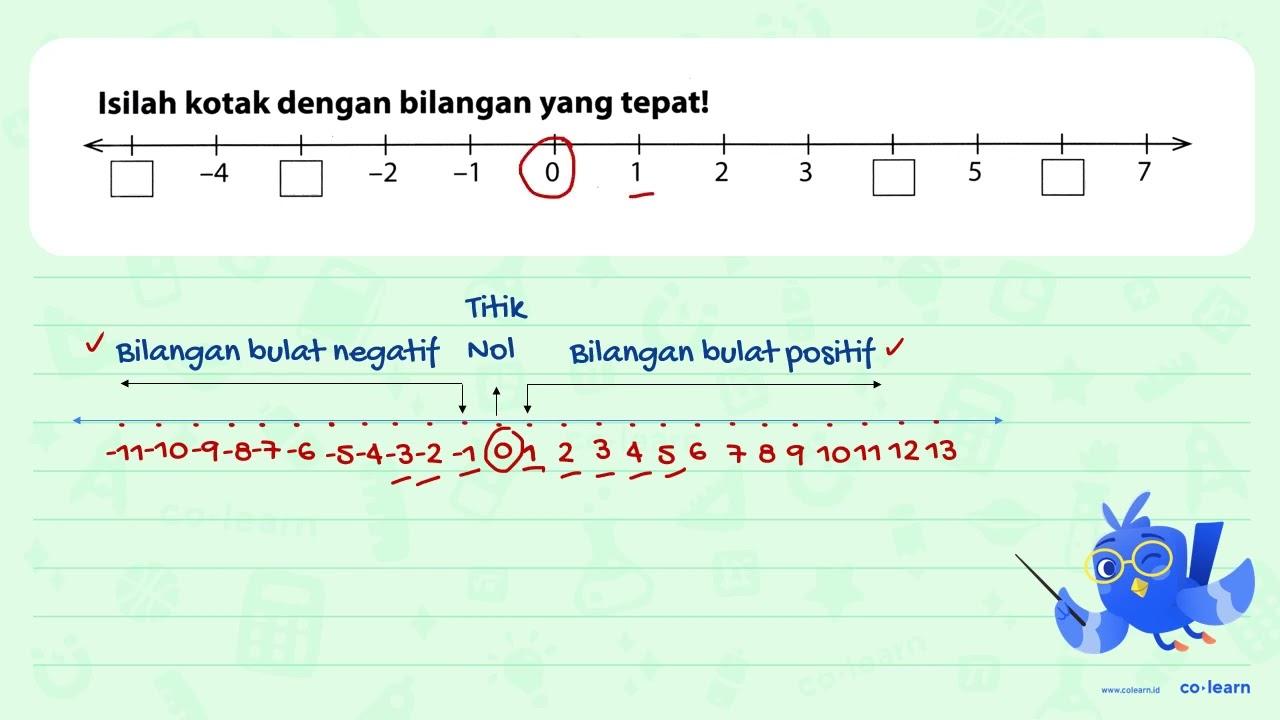 Isilah kotak dengan bilangan yang tepat!