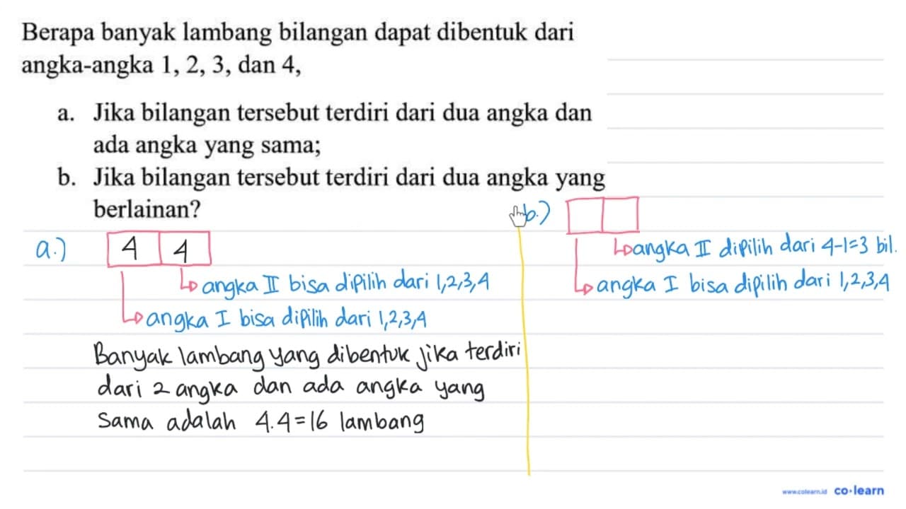 Berapa banyak lambang bilangan dapat dibentuk dari