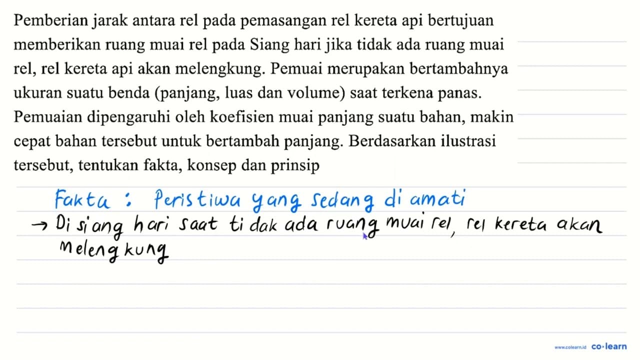 Pemberian jarak antara rel pada pemasangan rel kereta api