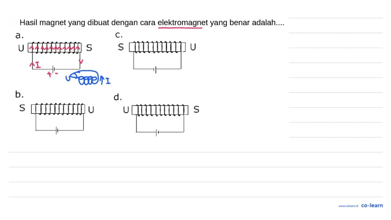 Hasil magnet yang dibuat dengan cara elektromagnet yang