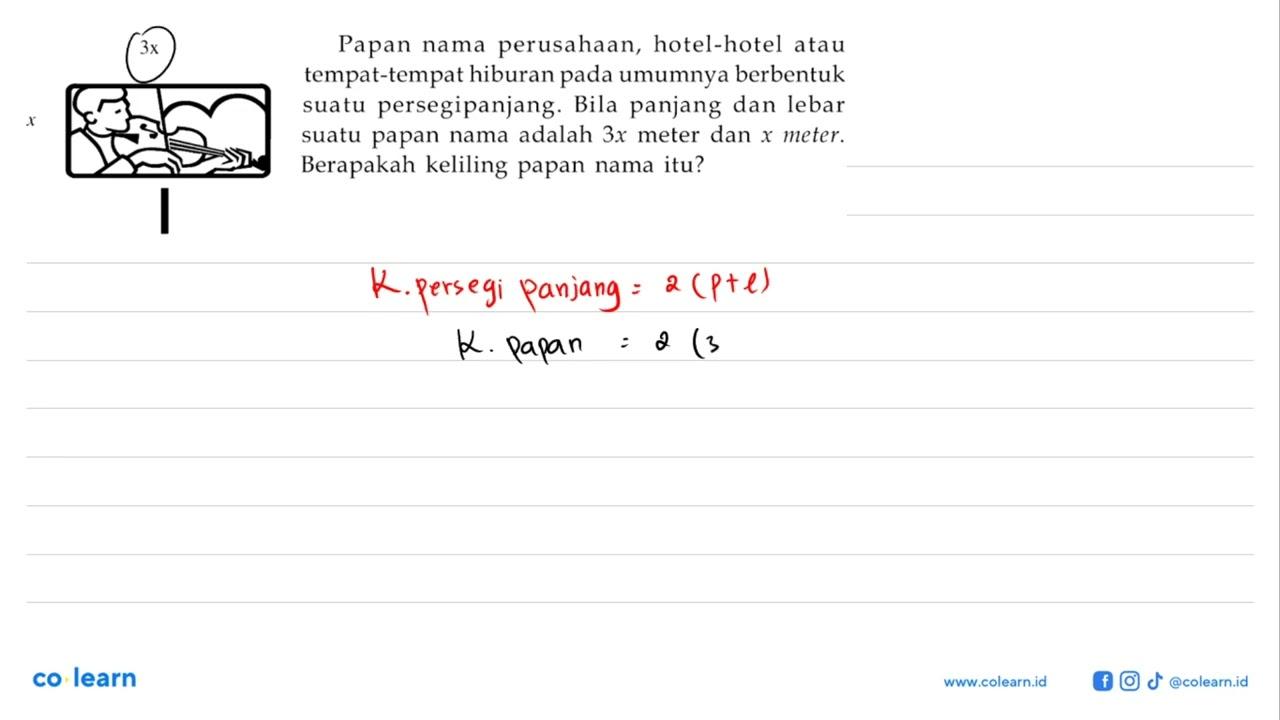 3x x Papan nama perusahaan, hotel-hotel atau tempat-tempat