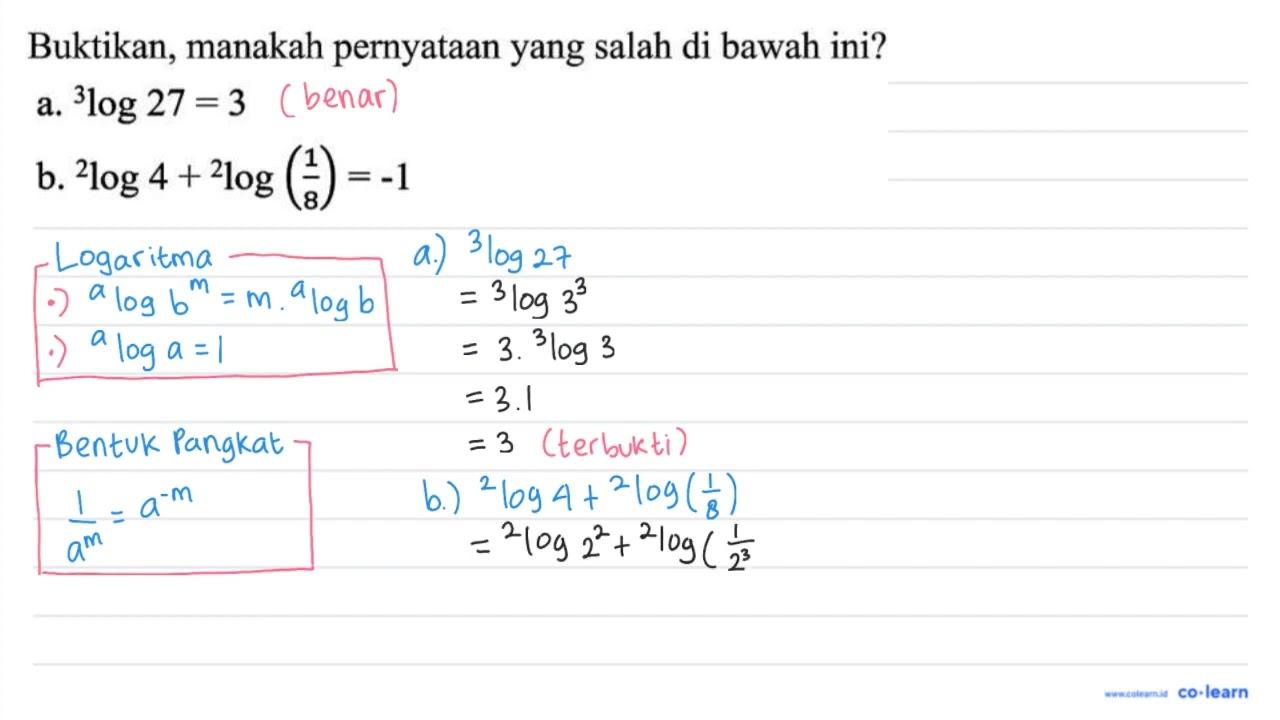 Buktikan, manakah pernyataan yang salah di bawah ini? a. {