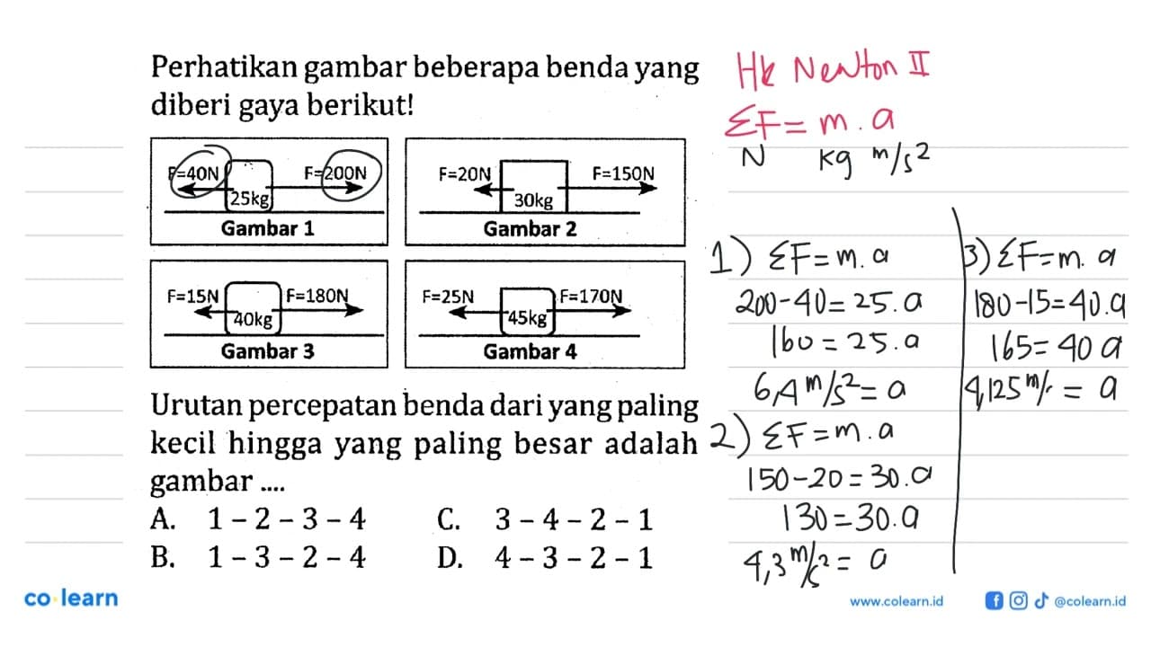 Perhatikan gambar beberapa benda yang diberi gaya berikut!