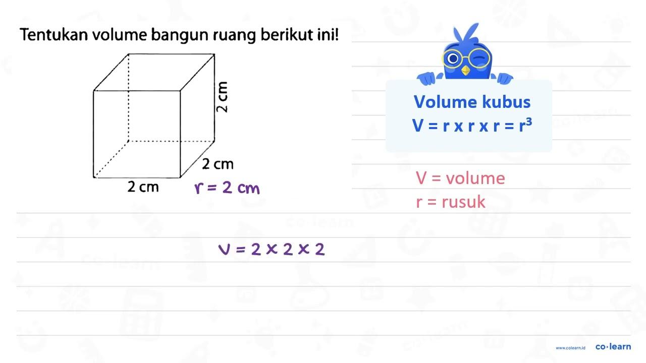 Tentukan volume bangun ruang berikut ini!