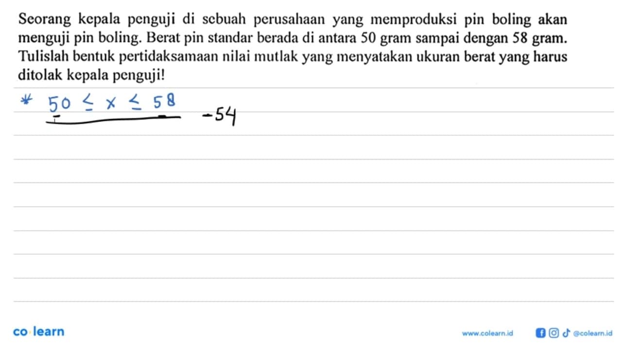 Seorang kepala penguji di sebuah perusahaan yang