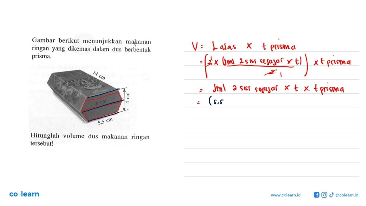 Gambar berikut menunjukkan makanan ringan yang dikemas