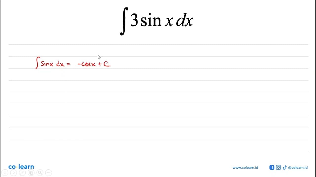 integral 3 sin x dx