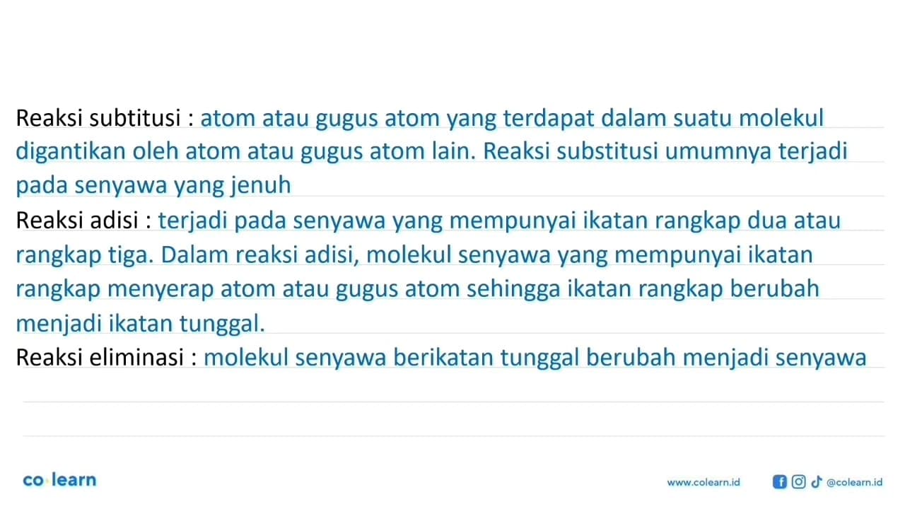 Jika senyawa: CH2 = CH - CH = CH2 direaksikan dengan gas