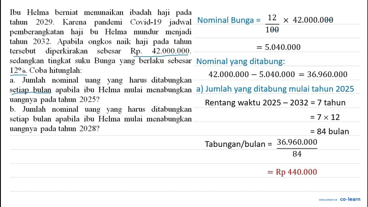 Ibu Helma berniat menunaikan ibadah haji pada tahun 2029.