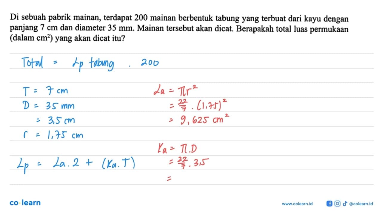 Di sebuah pabrik mainan, terdapat 200 mainan berbentuk