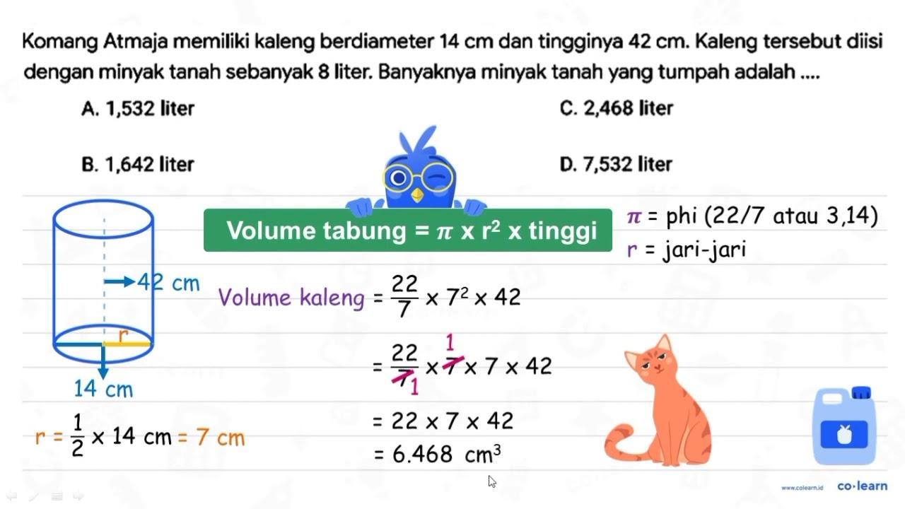 Komang Atmaja memiliki kaleng berdiameter 14 cm dan