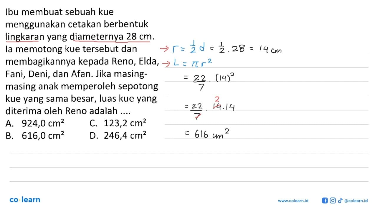 Ibu membuat sebuah kue menggunakan cetakan berbentuk