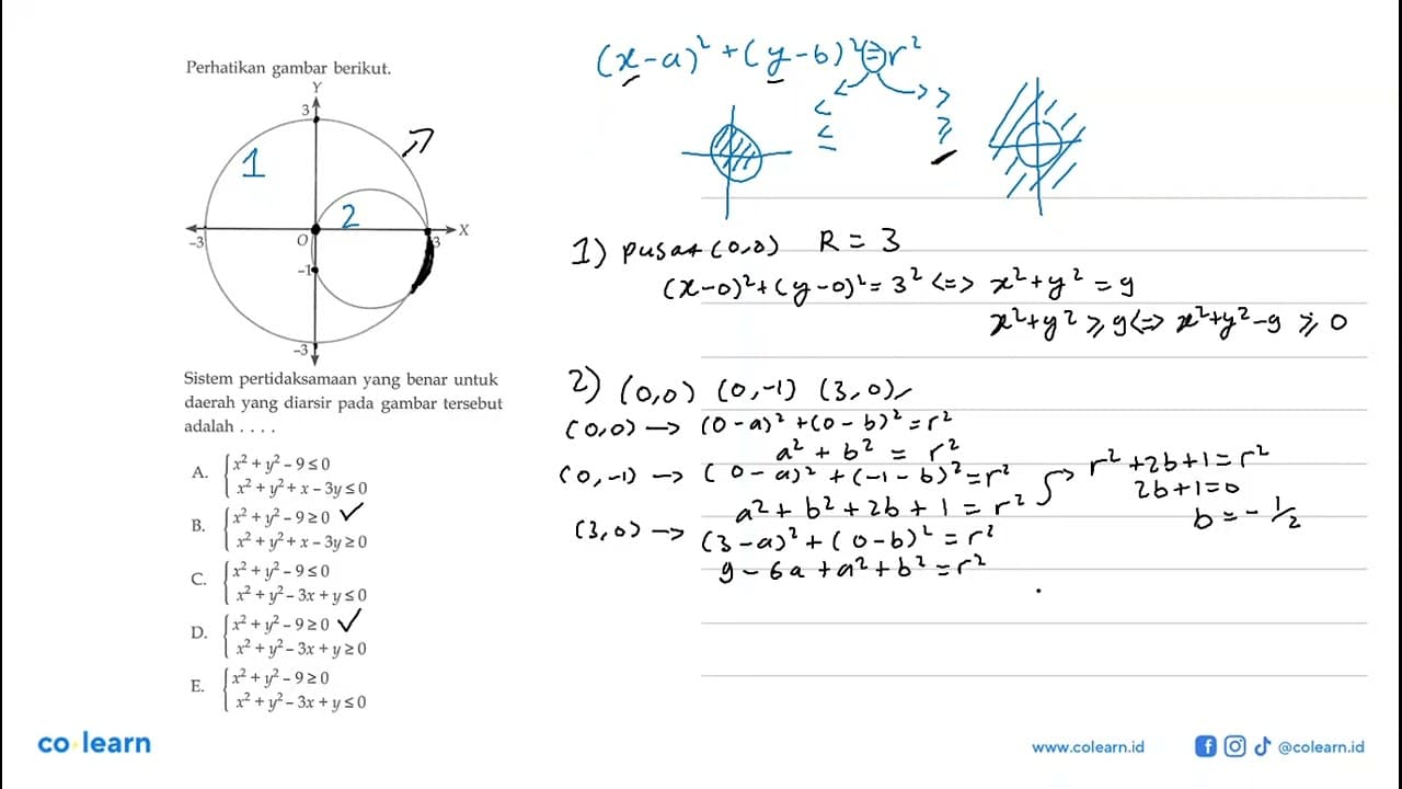 Perhatikan gambar berikut. 3 -3 -1 X Y Sistem