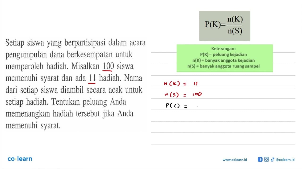 Setiap siswa yang berpartisipasi dalam acara pengumpulan