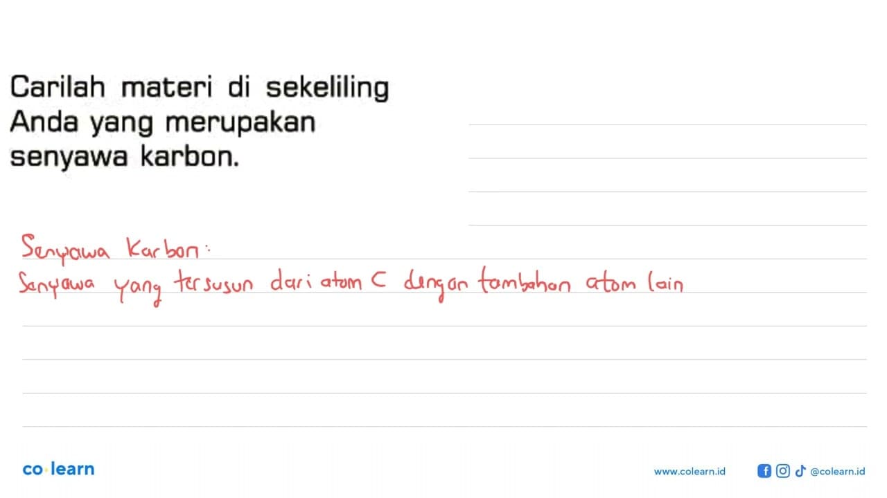 Carilah materi di sekeliling Anda yang merupakan senyawa