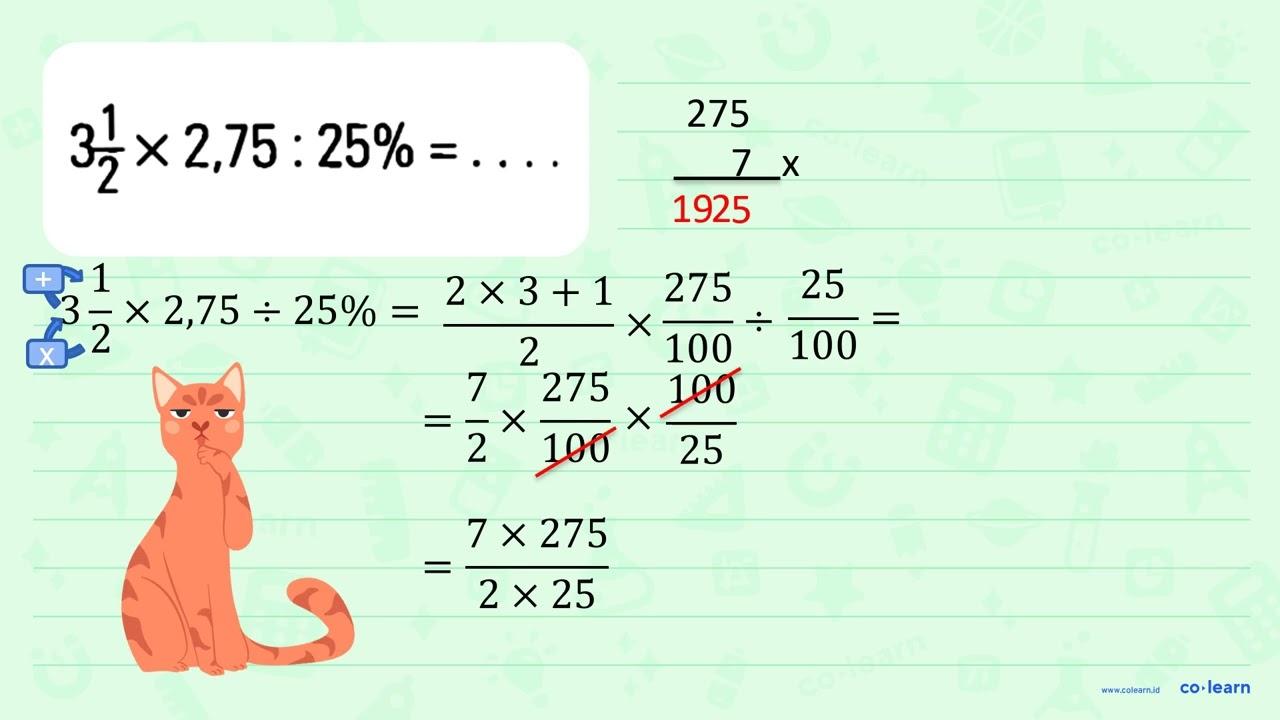 3 1/2x2,75:25% =