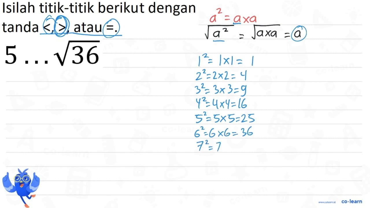 5 . . . akar(36)