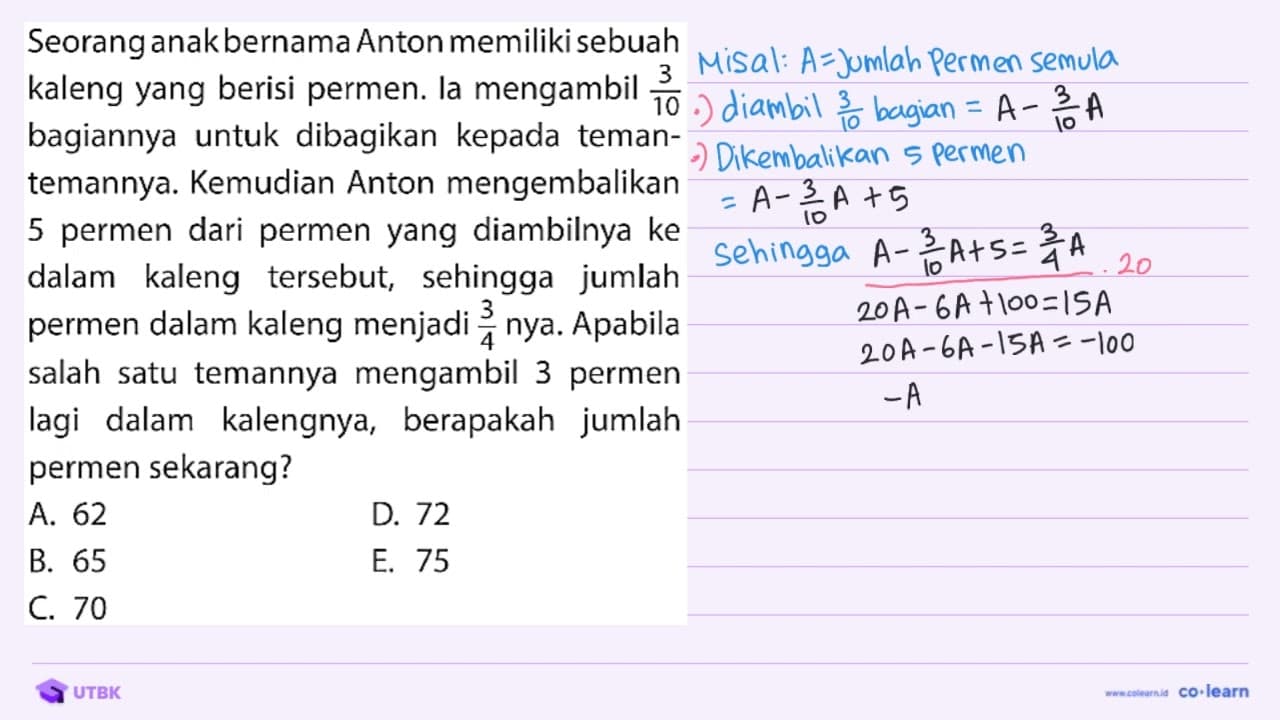 Seorang anak bernama Anton memiliki sebuah kaleng yang